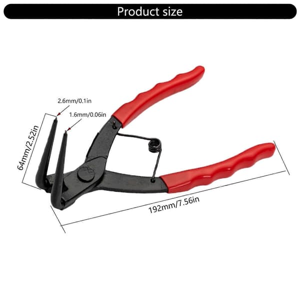 Profesjonell langneset låseringstang for vanskelig tilgjengelige steder, ergonomisk komforthåndtak 180 degree extension