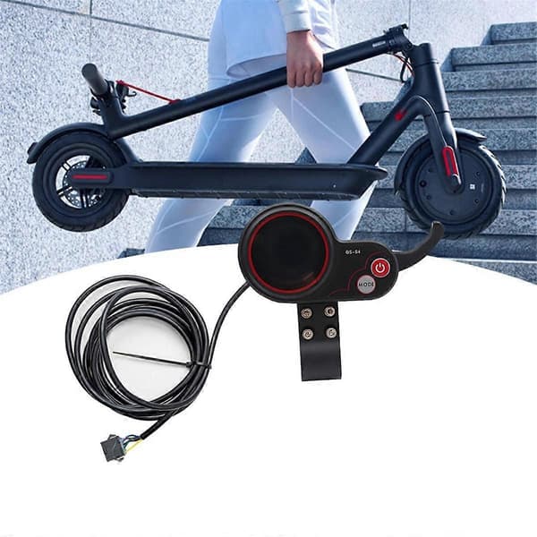 QS-S4 LCD Display Måler 36V 48V Elektrisk Scooter Dashboard UART Protokol til Elektrisk Scooter Tilbehør (SM 5PIN)CJY Black