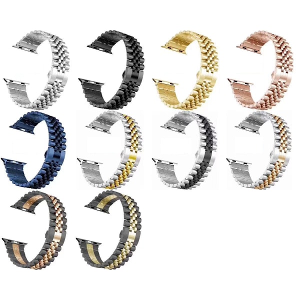 Slank Metallreim Kompatibel med Apple Watch-reimer 41 mm 40 mm 38 mm for Kvinner Rustfritt Stål Apple Watch-reimutskifting Gull 38/40/41mm