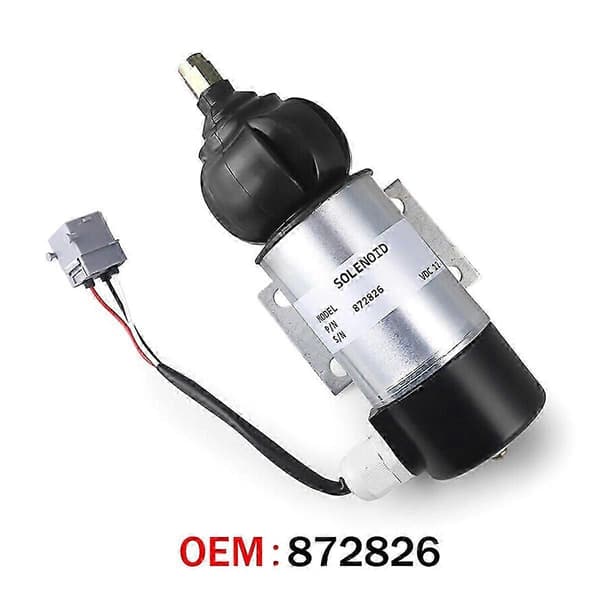 Marinmotorstoppsolenoid för Volvo Penta TAMD60 Silver Black
