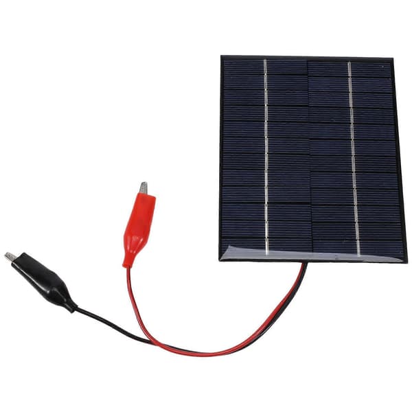 Vanntett solcellepanel 5W 12V Utendørs DIY Solcellelader Polysilisium Epoxy Paneler 136X110MM for