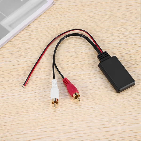 Bil Universal Trådlös Bluetooth Modul Musikadapter RCA Aux Ljudkabel Black