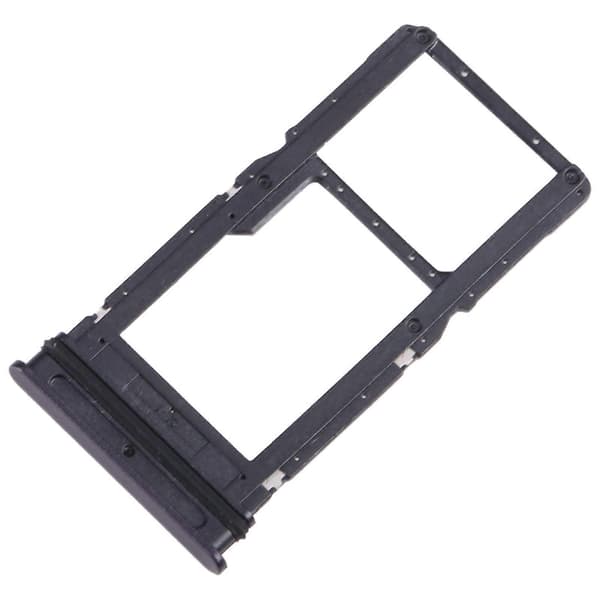 Til Motorola One 5G Ace SIM-kortbakke + Micro SD-kortbakke Black