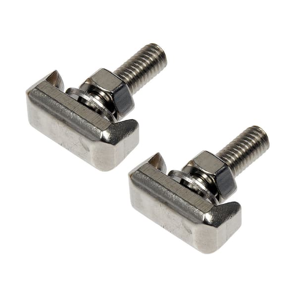 2x Bilbatteripol T-bolt Batteriklemme Rustfritt stål M6 Bolt