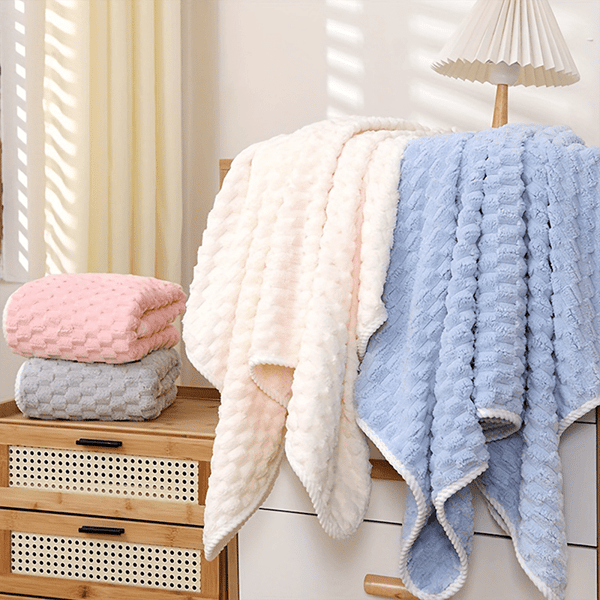 4-pack Fluffiga Molnbadhanddukar, 70cm x 140cm - Premium Korallfleece-CJY 70x140cm
