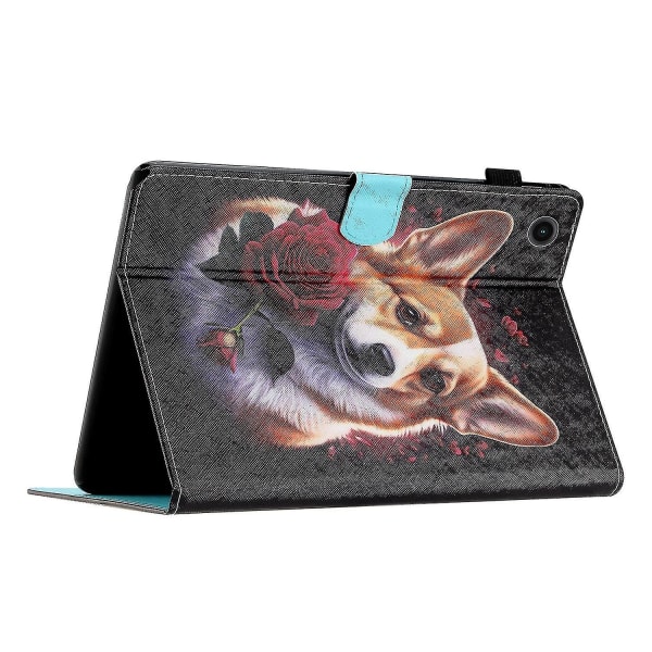 För Samsung Galaxy Tab A8 10.5 X205/X200 skyddande case PU Läder Flip Cover Dog