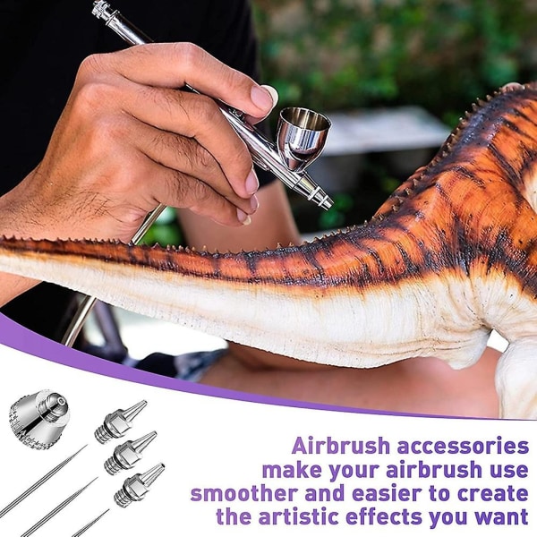 Airbrush- cap , Airbrush-munstyckessats och Airbrush-nåldelar, Airbrush-spruttillbehör