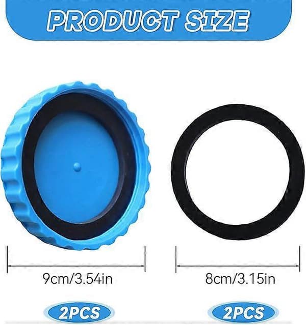 Vinterlukningssæt til Intex og Bestway pools, 2 stk. vinterprop pool med matchende tætninger, pooltilbehør, frostsikker og tæt vinterhætte pool 4pcs