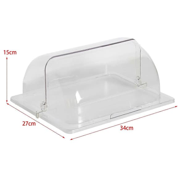 Matdisplaylock Matält Rektangulär Bageritallrikslock Klar Kupolkorg 34cmx27cmx15cm