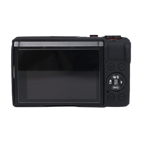 Blødt silikoneetui med linsebeskytter til Canon PowerShot G7 X Mark III / G7X3 Sort Svart