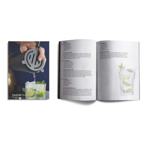 Bartender Sæt med Shaker & Tilbehør - Bar Sæt / Cocktail Sæt Sort