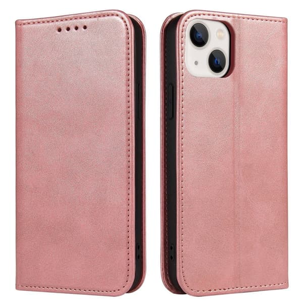 iPhone 13 premium lommebokdeksel - Rose Pink