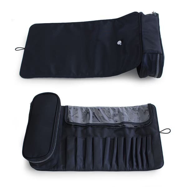 Vikbar professionell resväska för sminkborstar marinblå navy