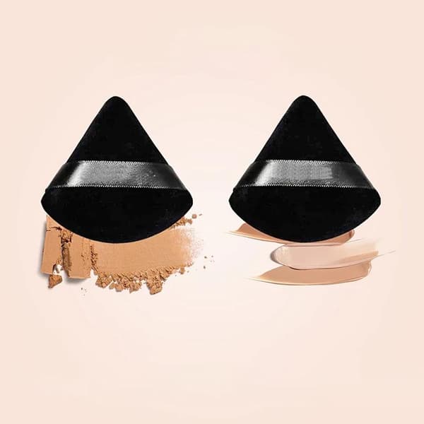 5-pak Pudderkvast - Vaskbare Makeup Svampe - Makeup Svampe Sort
