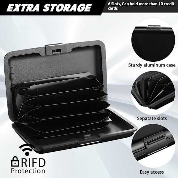 Kortholder i aluminium. SORT Sort black