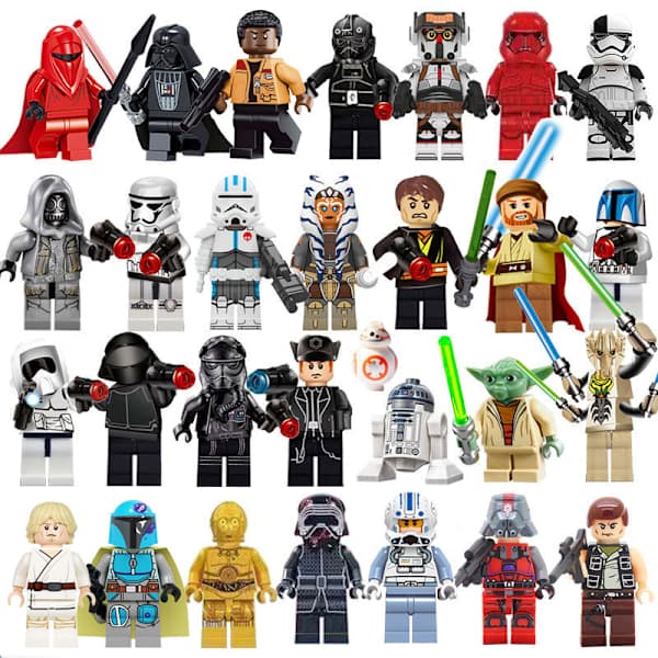 29: Star Wars Byggsten Minifigur Luke Darth Vader