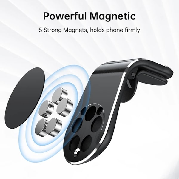 Magnetisk mobilholder til bilventilation Universal Sort
