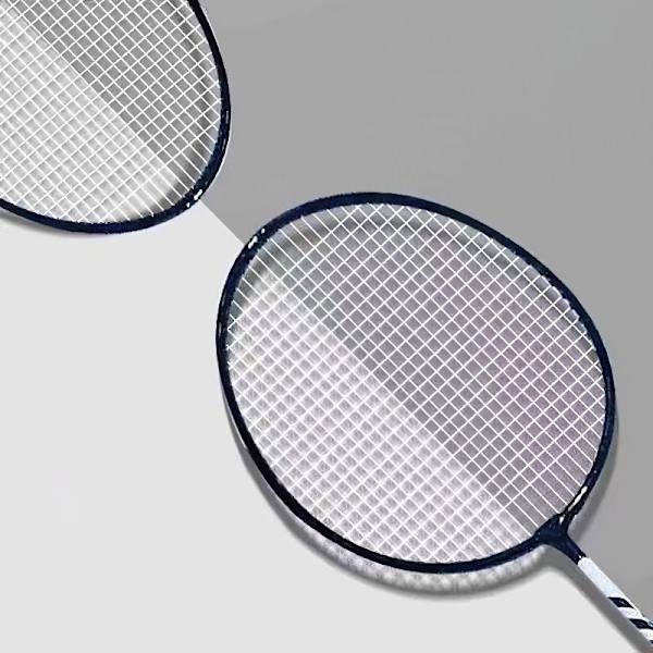 Badmintonracket Dubbelracket Hållbart 2 Racketar Blå C