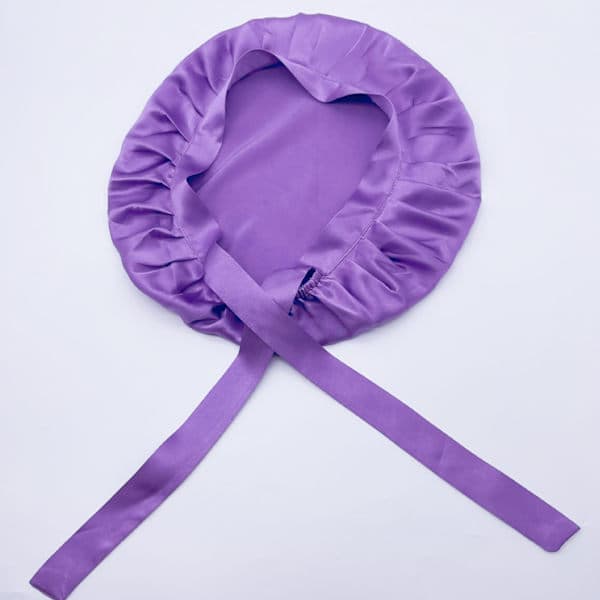 Sovehette natthette mulberry silke lilla Lila