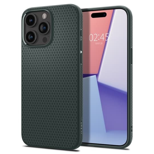 Spigen Mobildeksel til iPhone 15 Pro Max Liquid Air - Abyss Green