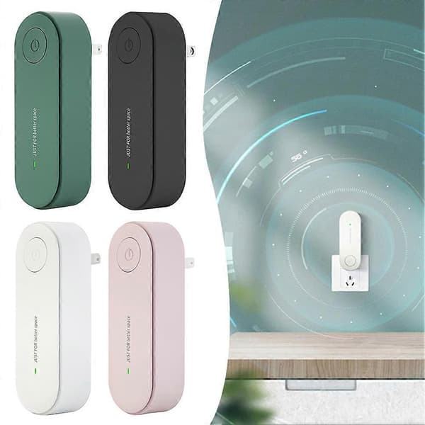 Ultralyd middfjerner, trådløs ultralyd middfjerner, støysvak plug-in middrenser, reduserer støvmidd for luftveisproblemer White EU plug