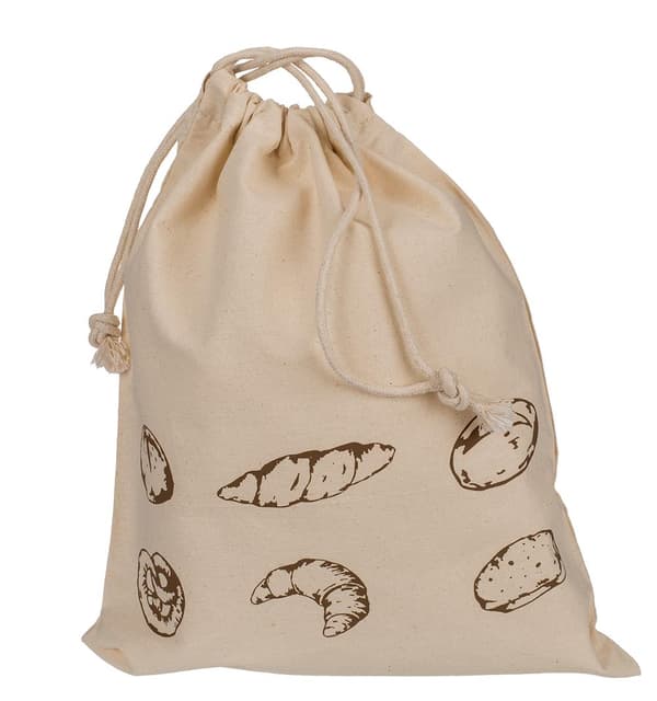 Brødpose i bomull - Pose for brød - Off-White - 35 x 29 cm Beige