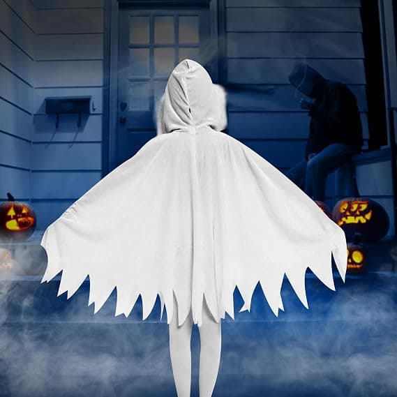 Halloween Karneval Dekoration Kostym - Vit L