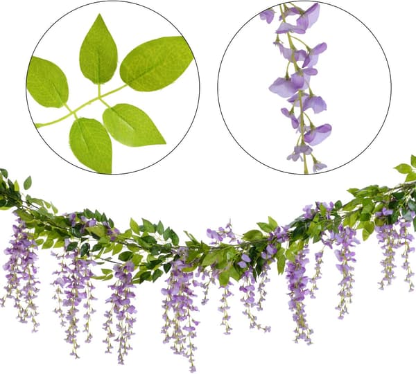 Kunstig Blåregn Blomstergirlander, Kunstig Blåregn Ranke