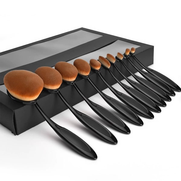 10 sort-brune makeup børster