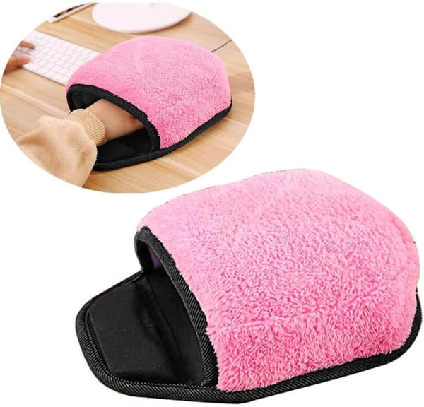 USB Oppvarmet Musematte, Håndvarmer, Vinter Oppvarming Varmt Musematte Dekke (Rosa) pink