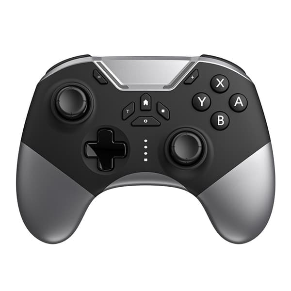 Bluetooth-spelkontroll Multifunktionell trådlös gamepad med strömdisplay för Switch PC Telefon Surfplatta TV Svart
