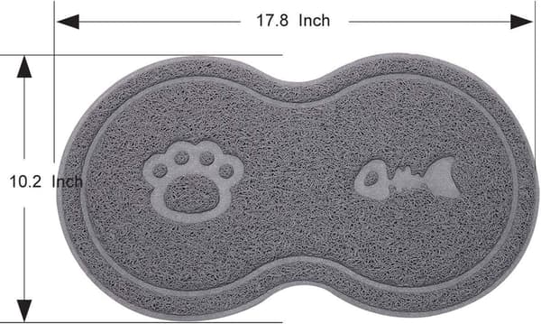 Fodermåtte til kæledyr, vandtæt og skridsikker måtte, egnet til hunde og katte, 45*25 cm