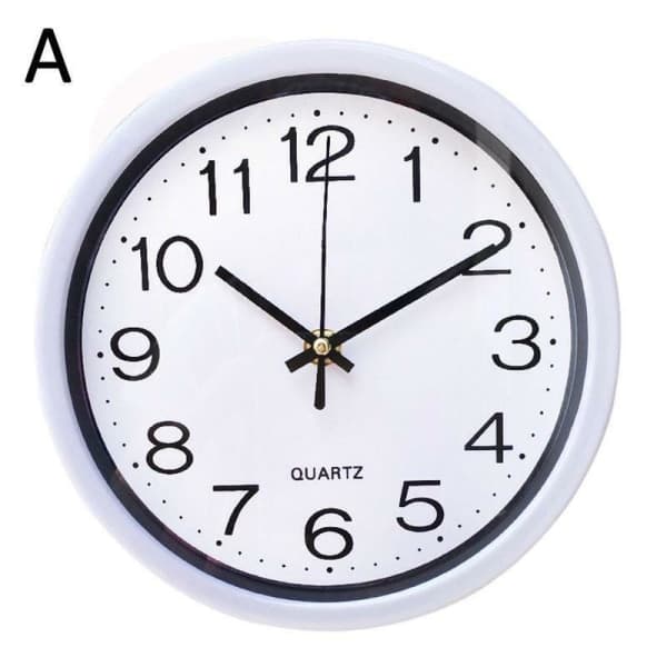 Rund Väggklocka Sovrum Kök Klockor Quartz Tyst Gång Heminredning Vit White