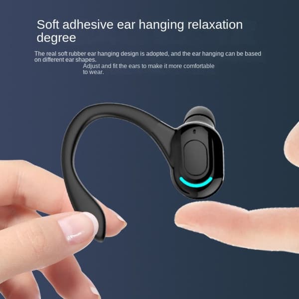 1 stk. Bluetooth hovedtelefon Trådløs øreprop SORT sort