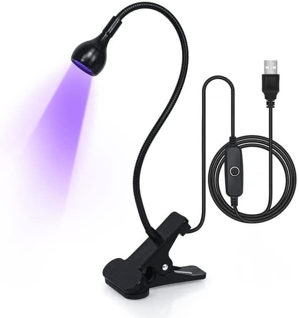 UV LED Mini Neglelampe - Kompakt og effektiv til negle og gellak (Sort)