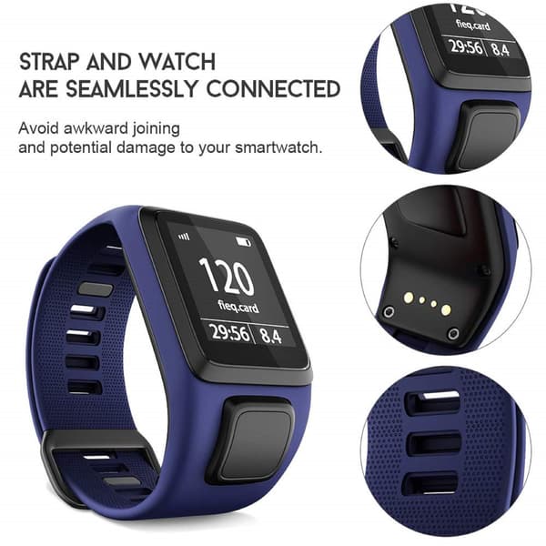Urrem til TomTom Adventurer / Golfer / Runner / Spark osv. Mørkeblå Mørkeblå DarkBlue