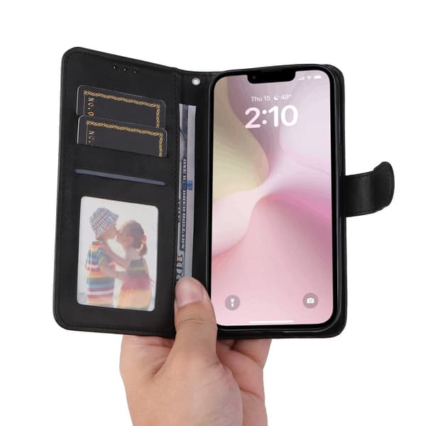 iPhone 16e PU læder Wallet etui - Flere farver Rød red