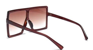 Firkantede oversized solbriller UV400 Kim Brun en størrelse Brown one size