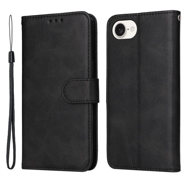 iPhone 16e PU læder Wallet etui - Flere farver Rød red
