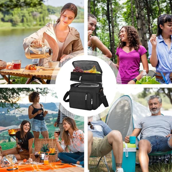 Läckagesäker picknickväska Bärbar kylväska - Vattentätt foder för grillning och camping