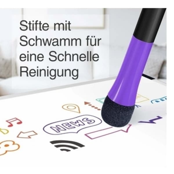 12 set med magnetiska whiteboardpennor och sudd