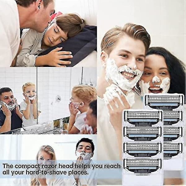Kompatible Mach 3 Barberblade Refills 24 stk., Barberblade til Mænd