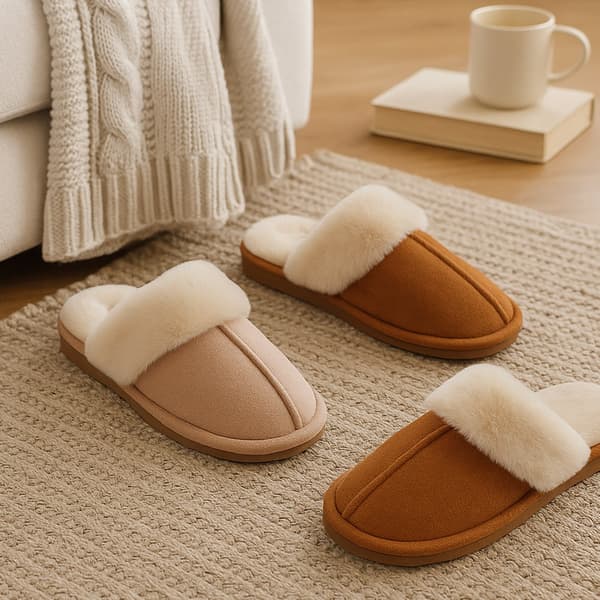 Hjemmesko – varme og bløde (brun & beige) Beige Beige