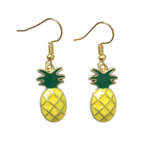 Øreringe Ananas Guld Frugt Gul