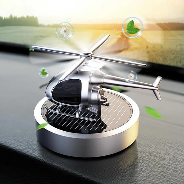 Bil Luftfräschare Biltillbehör Inomhus Parfym Diffuser Soldriven Roterande Flygplan Aromaterapi Parfym Eterisk Olja Tillbehör