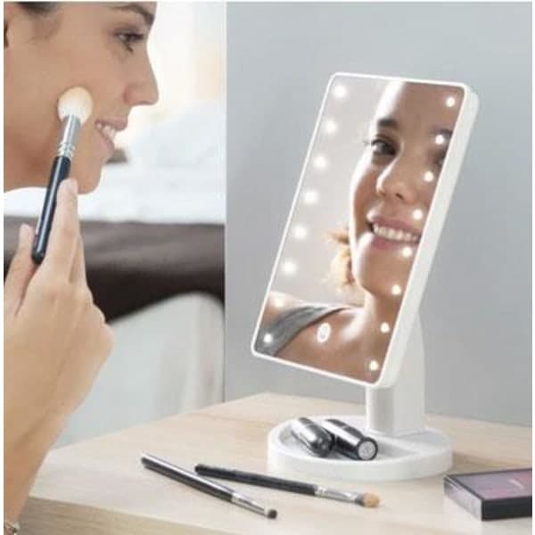 Justerbart Makeupspejl med LED Hvid Hvid