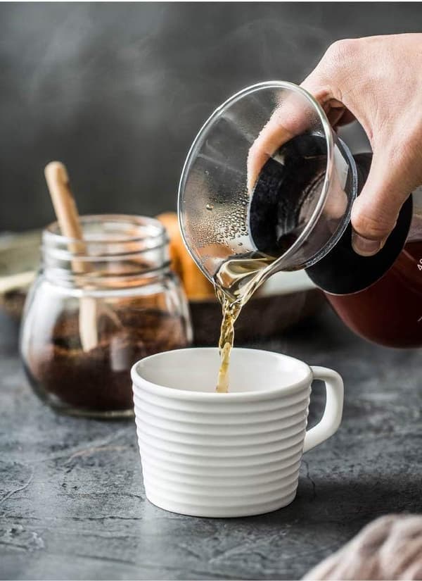 Manuel filterkaffemaskine med filter i rustfrit stål, 600 ml