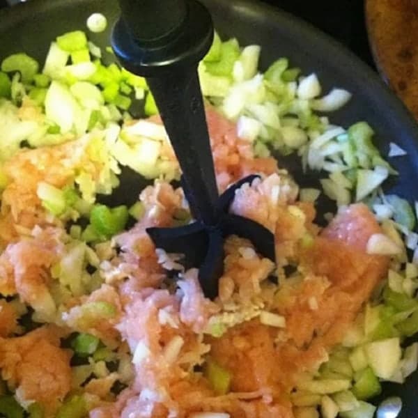 Potatisstöt, värmebeständig potatisstöt, multifunktionell hackare, köttkvarn, hackare för att röra om köttfärs, grönsaker, kalkon