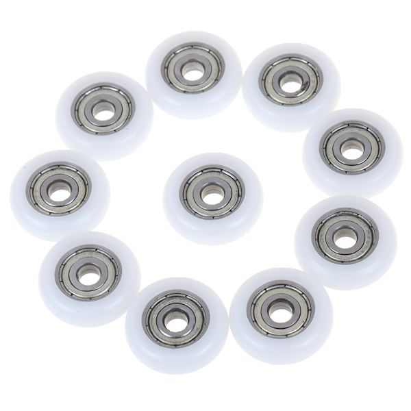 10 st skjutbara duschrullar hjul plast dörrbyte