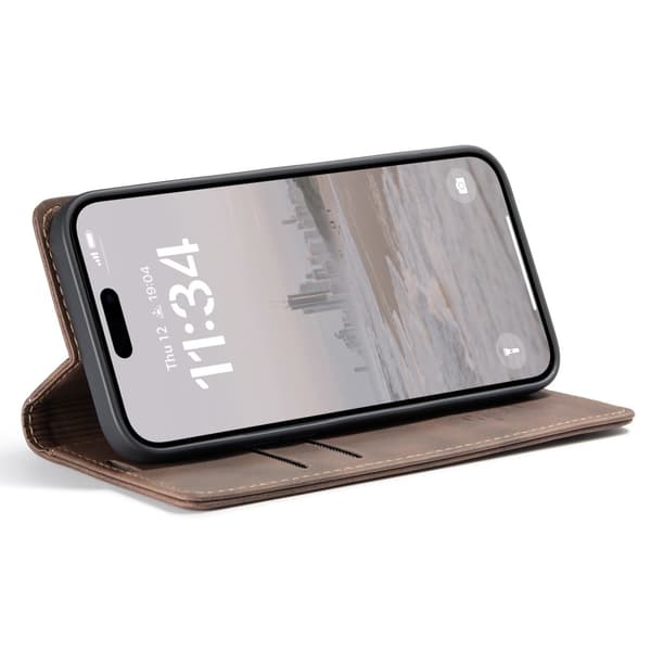 CASEME Pung etui iPhone 16 - Kaffe Mørkebrun